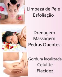 Fisioterapia Dermato Funcional - Tratamentos Estéticos - Limpeza de Pele - Esfoliação - Drenagem - Massagem - Pedras Quentes - Gordura Localizada - Celulite - Flacidez